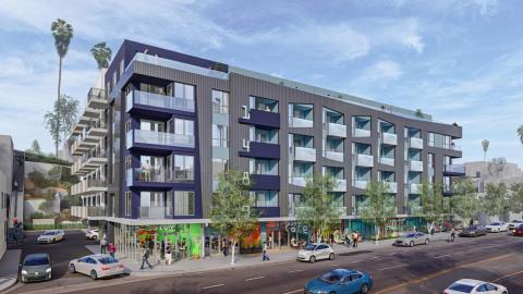 View of Sunset and McDuff looking northeast