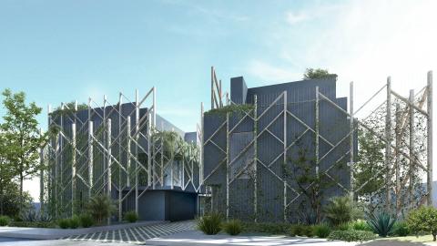 Rendering of proposed small lot houses at 4200 E Willimet Avenue in Atwater Village