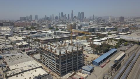 View of 2130 Violet Street looking west toward Downtown skyline