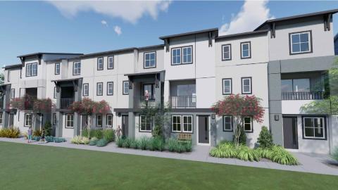 Rendering of the Evergreen Row development