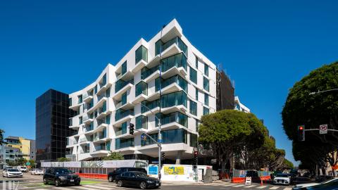 Construction in progress at 5th and Broadway in Santa Monica