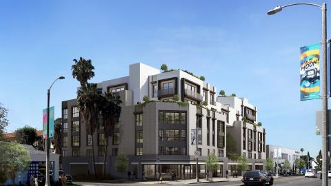 Rendering of 7000 Melrose Avenue looking southwest