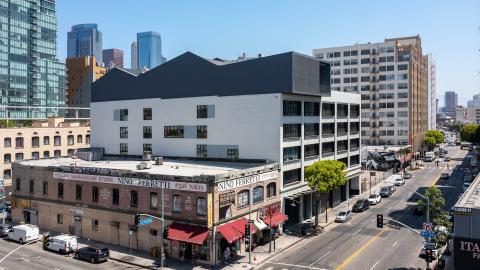 View of Fabric at 755 S Los Angeles Street looking northwest