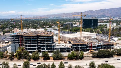 Construction of the Warner Bros. Second Century project in Burbank
