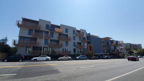 View of The Fitz on Fairfax looking east from across the street