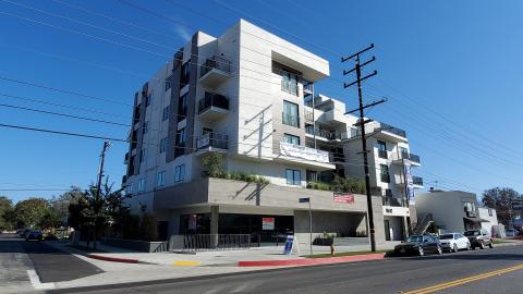 View of the Elegant Building on Culver looking southwest