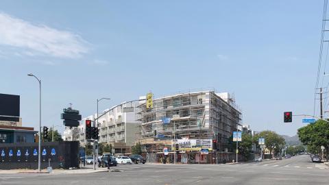 View of Luxium looking north Virgil Avenue