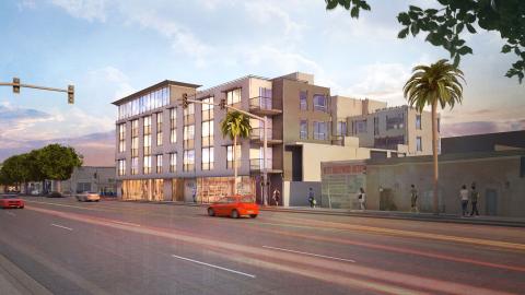View of 5570 Melrose Avenue looking southeast