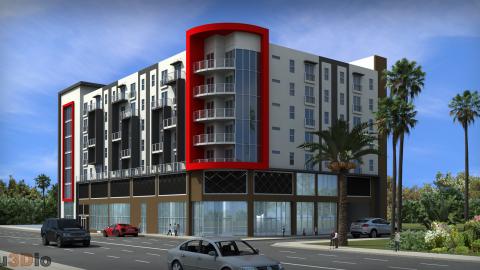 View of The Legacy looking northwest from 6th Street