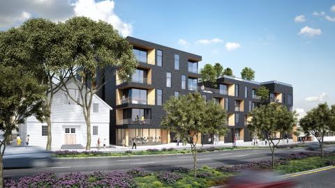 View of 10306 Santa Monica Boulevard looking southwest