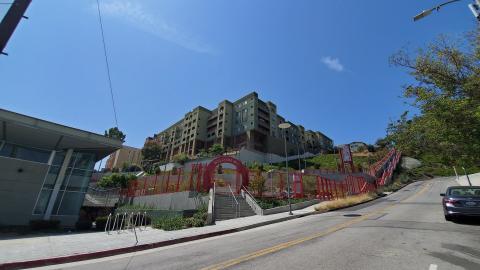 View of the new park from Ord Street