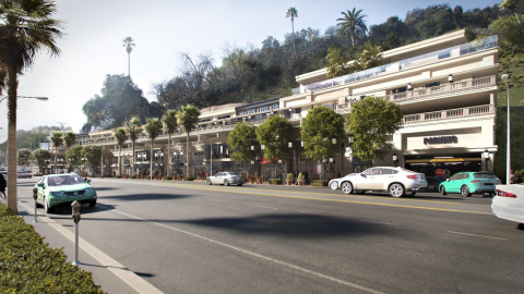 View of Sunswept Place looking southeast from Ventura Boulevard
