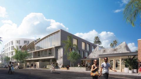 View looking southwest from Las Palmas Avenue