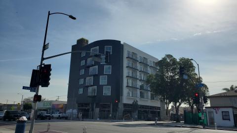 View of 5550 W Pico Boulevard, looking southeast