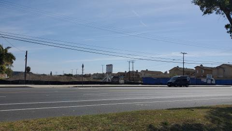 Construction of Blossom Walk, viewed from across Central Avenue