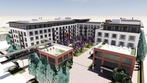 Aerial view of CFT Gateway Center