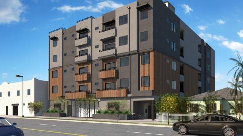 Rendering of 9011 S Main Street, looking southwest from Main Street