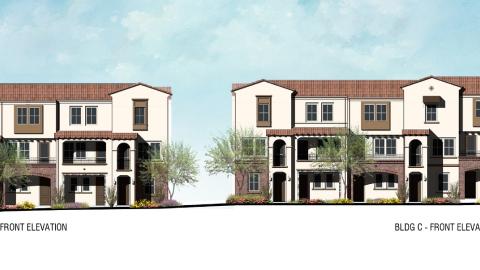 Elevation of the La Serna Townhomes in Whittier