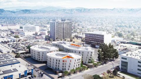 Aerial view of Corazon del Valle looking northeast