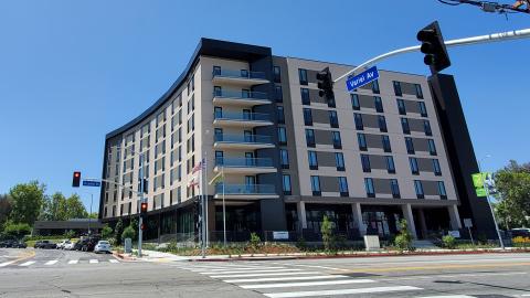 View of the Home2Suites from Variel and Oxnard
