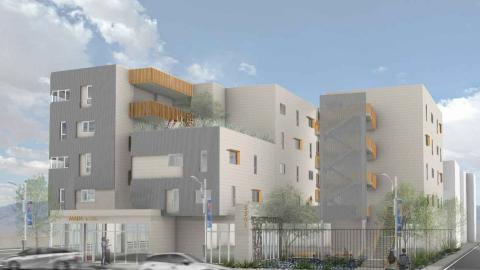 Rendering of new development at 5501 S Main Street