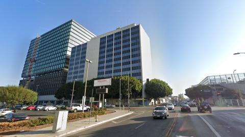 View of the former Department of Mental Health building looking northeast from 6th Street