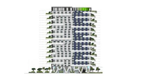 Elevation plan for SkyVillage Hollywood