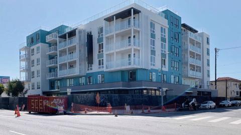 View looking southeast from Venice Boulevard