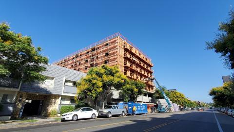 Construction at 3659-3663 S. Motor Avenue