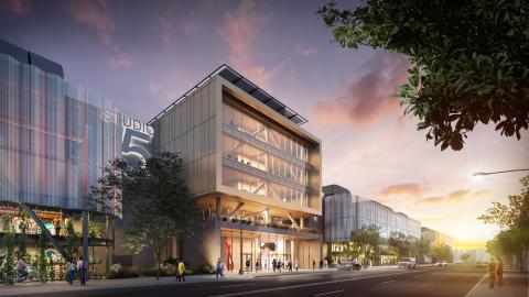 View of East End Studios ADLA Campus looking south from 6th Street