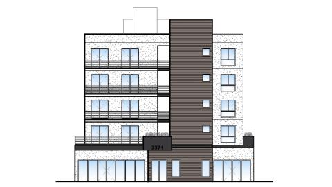 East elevation of 3363-3371 S Motor Avenue