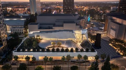 The Orange County Museum of Art designed by Morphosis Architects. 