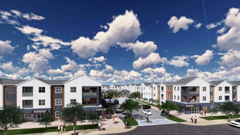 Aerial view of Alondra Maidstone development