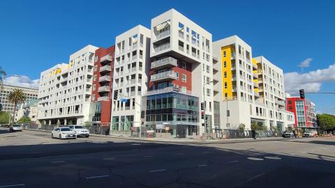View of The Rise Koreatown looking northeast