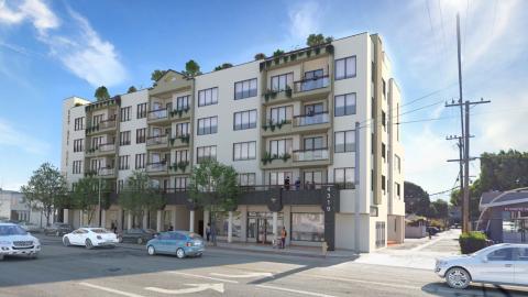 Rendering of the St. Mina Center at 4319 Sepulveda Boulevard