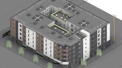 Rendering of of the A+N Apartments