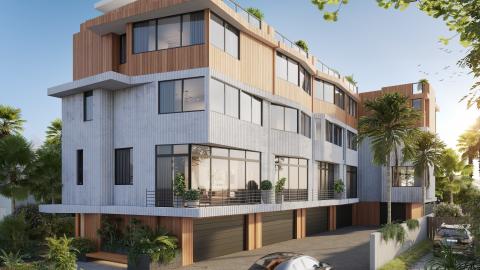 Rendering of small lot houses on Ridgeview