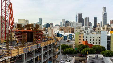 View looking west toward the Downtown skyline
