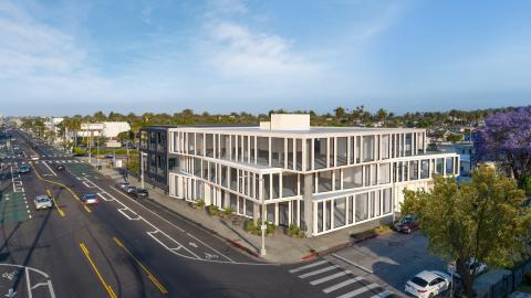 Aerial view of 5252 W Adams Boulevard looking southeast