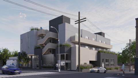 View looking northeast from Sepulveda Street and Pacific Avenue