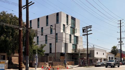 View of 4575 Santa Monica Boulevard looking northeast