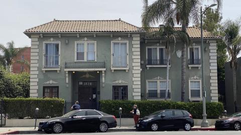 Residential building at 1830 N Cahuenga Boulevard, which would be moved to 4853-4857 Melrose Avenue
