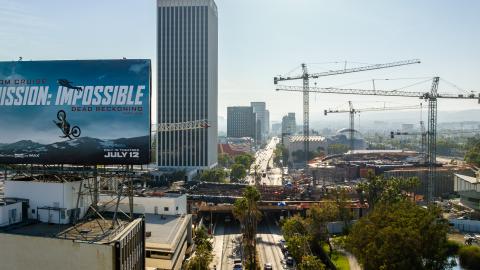 View looking west from above Wilshire
