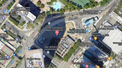 Metro property next to Grand Av Arts/Bunker Hill Station