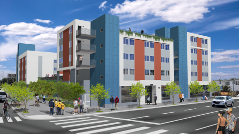 Rendered view looking southwest