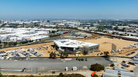 Aerial view of the Charters Headquarters looking northeast