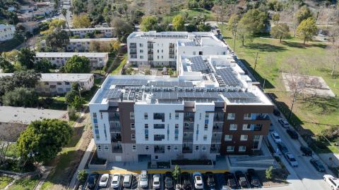 Aerial view of Rose Hill Courts
