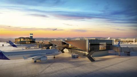 Rendering of the LAX Midfield Satellite Concourse South