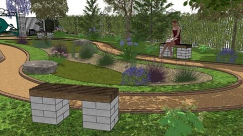 Rendering of the Haynes Street Greenway