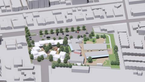 Aerial view of Allies for Every Child Housing